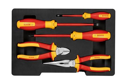 Przejdź do produktu Zestaw narzędzi ręcznych mieszanych izolowanych VDE 5 szt. bosch 1600A02NG2