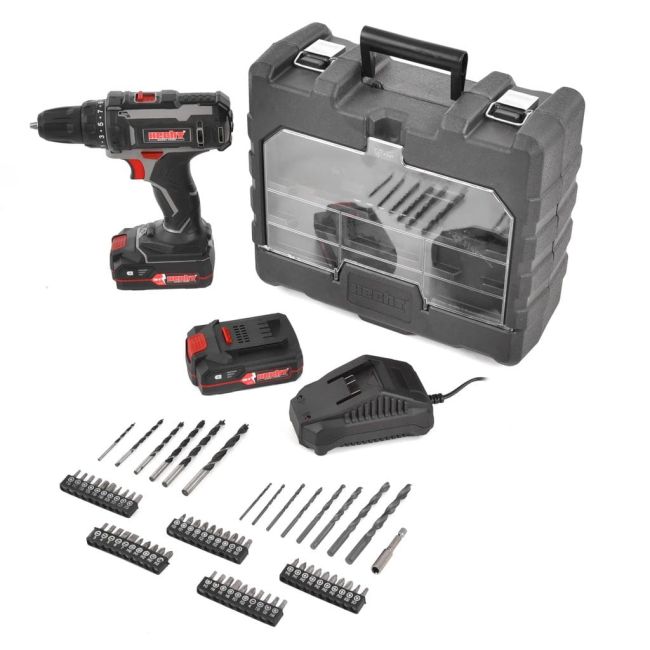 Przejdź do produktu Wkrętarka akumulatorowa 65W w zestawie Hecht 1248