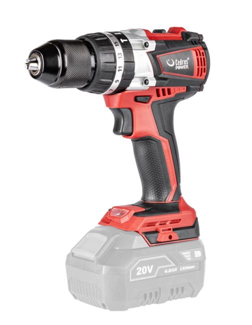 Przejdź do produktu Cedrus Power+ HD58Li CEDHD58LI wiertarko-wkrętarka udarowa 20V akumulatorowa, mocny silnik, ergonomiczna, do wkręcania, wiercenia i prac remontowych