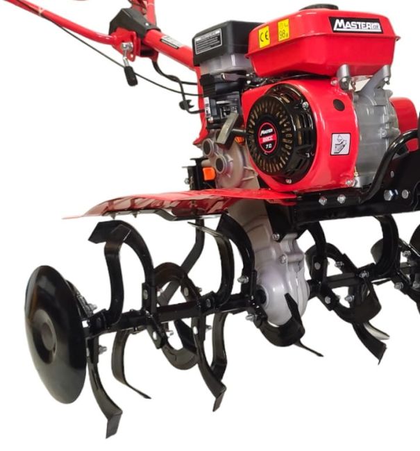 Przejdź do produktu MasterCut PTT90 glebogryzarka spalinowa ciągnik 212 cm³ koła, noże 3 biegi mocna maszyna do uprawy ziemi, ogrodów i warzywników profesjonalny sprzęt