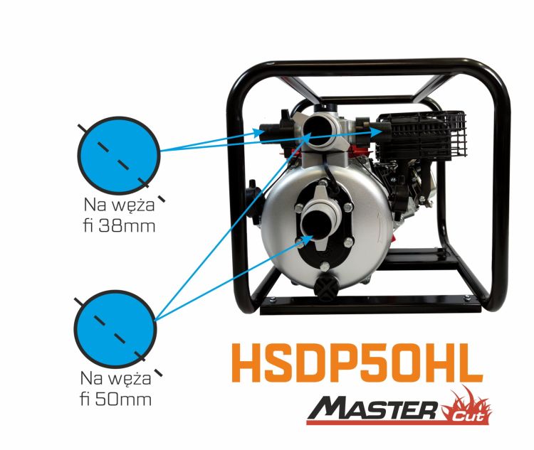 Pompa spalinowa wysokiego podnoszenia Mastercut HSDP50HL 2", zdjęcie 6