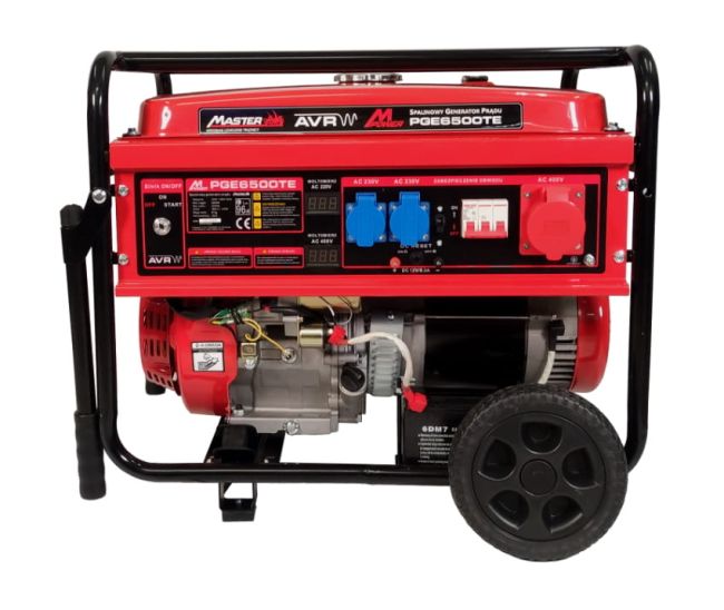 Przejdź do produktu MasterCut PGE6500TE agregat prądotwórczy trójfazowy 5 kW 230 V silnik benzynowy 13 KM mocny generator prądu do domu, warsztatu i awaryjnego zasilania