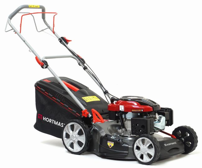Przejdź do produktu Hortmasz HKS 450 NL kosiarka spalinowa z napędem, silnikiem Loncin 196 cm³, szerokość koszenia to 51 cm, poradzi sobie nawet z wymagającym trawnikiem