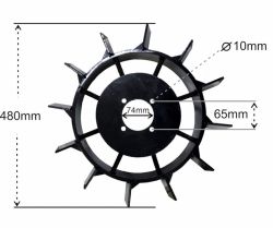 Koła metalowe Mastercut MC370-16 do traktora jednoosiowego, zdjęcie 2
