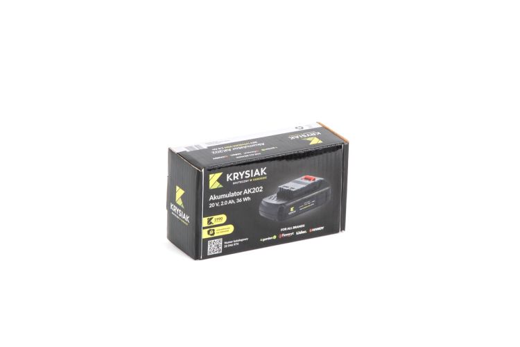 Akumulator 20V 2,0 Ah Krysiak AK202 do 4garden, zdjęcie 3