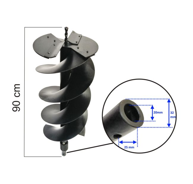 Przejdź do produktu Wiertło 250 mm do wiertnicy Kasei 3WT-300 (3WT-300-250)