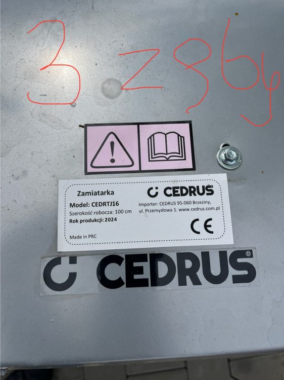 Zamiatarka 100 cm do traktorka jednoosiowego Cedrus RTJ16, zdjęcie 4