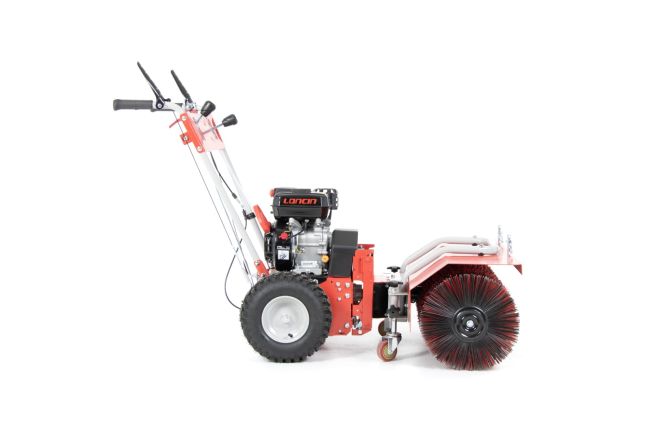 Przejdź do produktu Faworyt KZ80-196L KZ80 zamiatarka spalinowa 80 cm na silniku Loncin 196 cm³, szeroka szczotka, mocny napęd do czyszczenia podjazdów, kostki i chodników