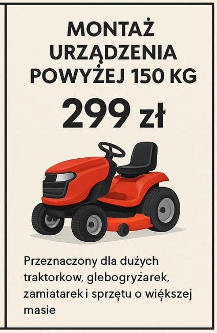 Przejdź do produktu Profesjonalny montaż urządzenia powyżej 150kg