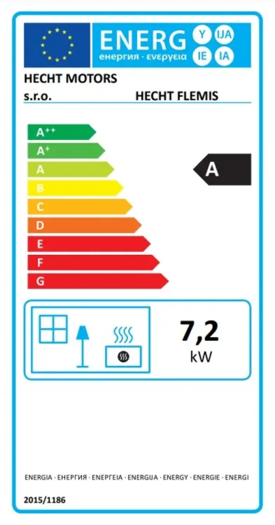 Kominek stalowy Hecht Flemis do 9 kW z drzwiami szklanymi, zdjęcie 7