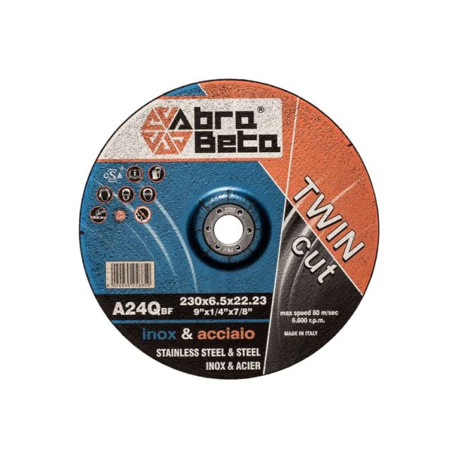 Przejdź do produktu Tarcza do cięcia stali 230x6,5x22,2 A24Q T27 Beta 000380230