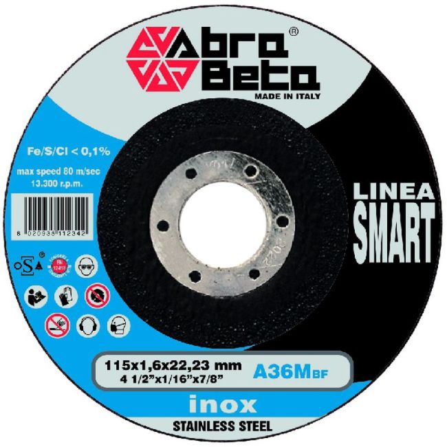 Przejdź do produktu Tarcza do cięcia stali INOX 230x2,0x22,23mm A36M T41 Beta 000760230