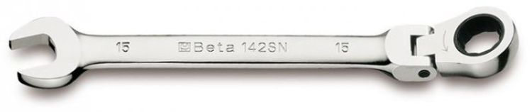 Klucz płasko-oczkowy z przegubem Beta 142SN 15 mm