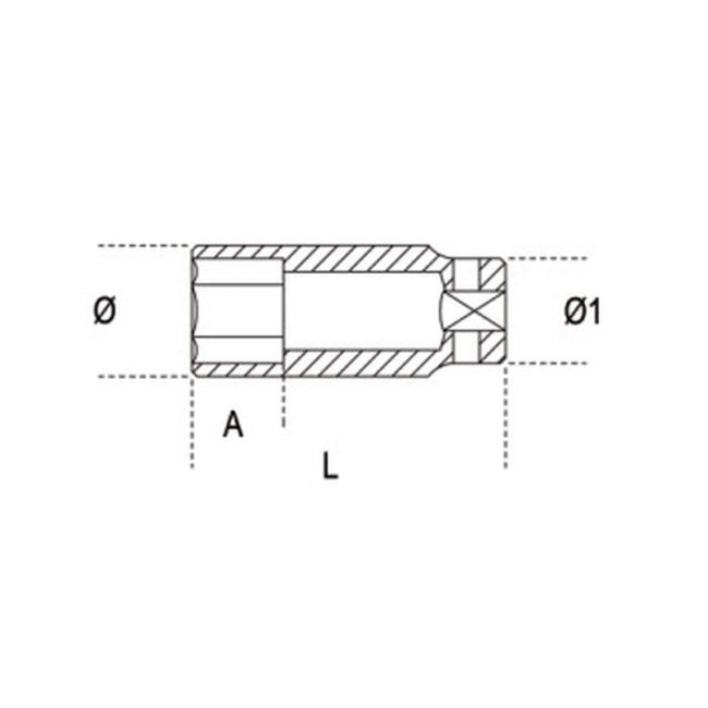 Przejdź do produktu Nasadka udarowa 1/2" model 720L 11mm Beta 00007200311