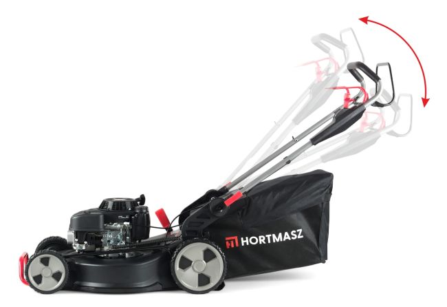 Przejdź do produktu Hortmasz HKS PRO 553 N L224 kosiarka spalinowa z napędem 53 cm Loncin 6.1 KM, metalowa przekładnia napędu, stalowa obudowa, 4 funkcje pracy, centralna regulacja wysokości, duże łożyskowane koła, kosz 70 L