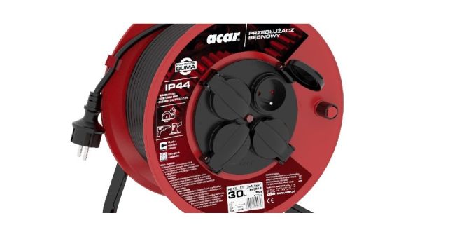 Przejdź do produktu Przedłużacz bębnowy 30m na 4 gniazda Acar M01952