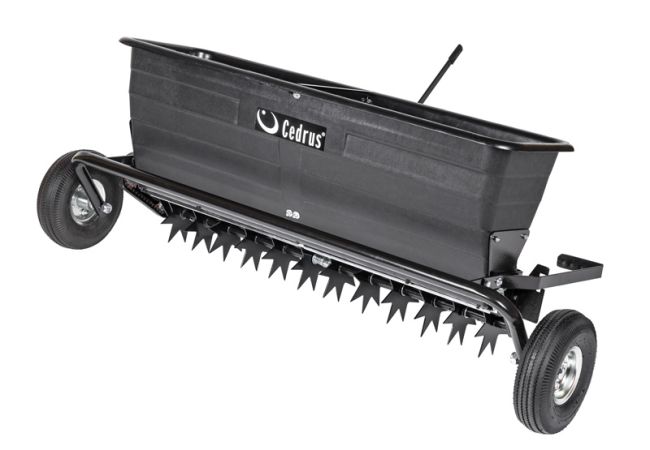 Przejdź do produktu Aerator z siewnikiem do traktorka Cedrus SP31519 103 cm 80 l