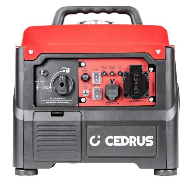 Przejdź do produktu Cedrus IN1200R CEDIN1200R agregat prądotwórczy generator inwerterowy jednofazowy 1200 W rato 56 cm³