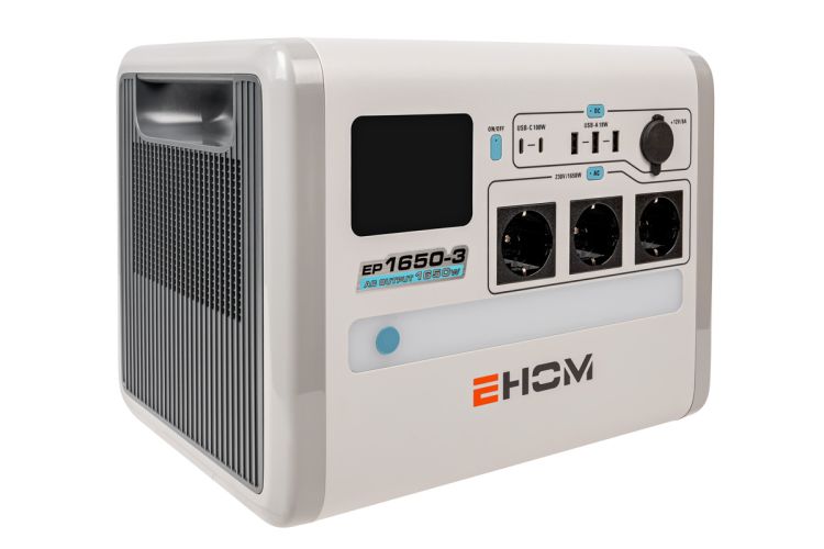 Stacja zasilająca Ehom Loncin EP1650-3 1650 VA 1024 Wh