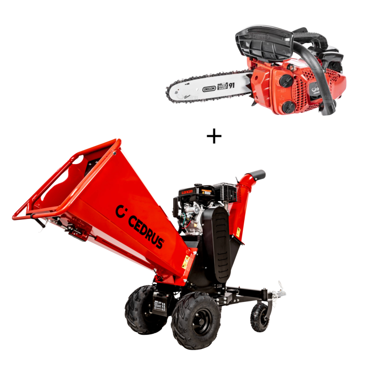 Rozdrabniacz Cedrus RB04PRO-E + pilarka spalinowa PS25-10T