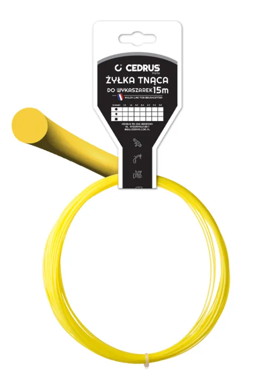 Żyłka tnąca Cedrus DBPLCEDCN01/01RJY 1,3 mm 15 m okrągła