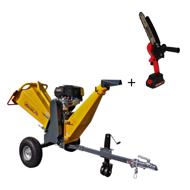 Przejdź do produktu Pilarka akumulatorowa MasterCut RU-CS01 + Rozdrabniacz spalinowy Mastercut AU-GS350PRO