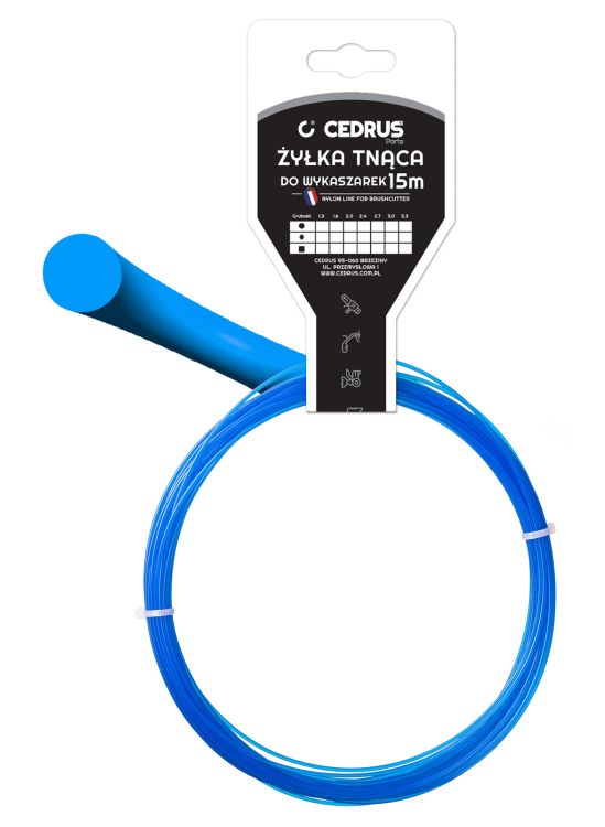 Żyłka tnąca Cedrus DBPLCEDCN01/02RBY 1,6 mm 15 m okrągła