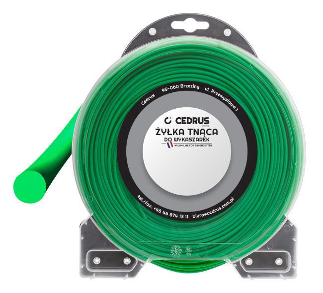 Przejdź do produktu Żyłka tnąca okrągła Cedrus DBPLCEDBD01/03RV 2,0 mm x 130 m, zielona