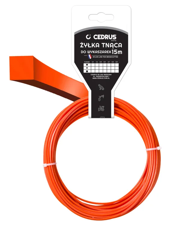 Żyłka tnąca Cedrus PIN004 2,4 mm 15 m kwadratowa