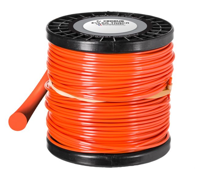 Przejdź do produktu Żyłka tnąca okrągła Cedrus DBPLCEDBD01/05RO 2,7 mm x 70 m, pomarańczowa