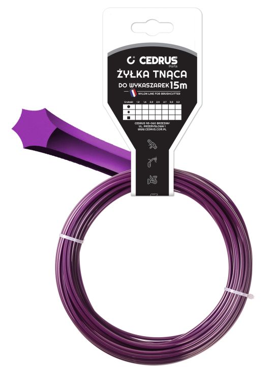 Żyłka tnąca Cedrus IN005297Y 3,0 mm 15 m gwiazdka