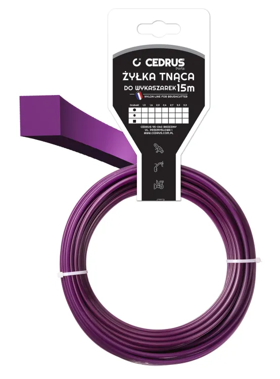 Żyłka tnąca Cedrus PIN006 3,0 mm 15 m kwadratowa