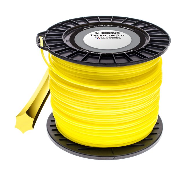 Przejdź do produktu Żyłka tnąca gwiazdka Cedrus FPRO06913 3,3 mm x 195 m, żółta