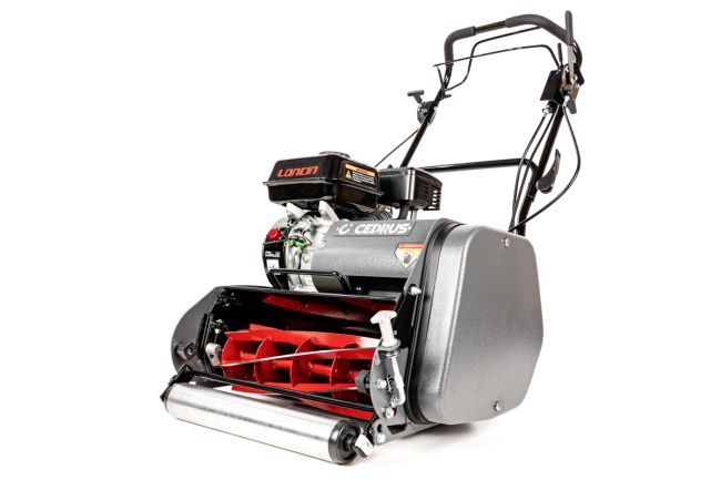 Przejdź do produktu Kosiarka wrzecionowa spalinowa Cedrus SM42 CEDSM42 42 cm, Loncin 196 cm³, kosz 54 l