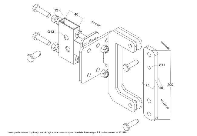 Przejdź do produktu Cedrus CEDRGL59 RGL59 łącznik adapter złącze przystawek do glebogryzarki GLX530 GLX540 GLX650 i innych