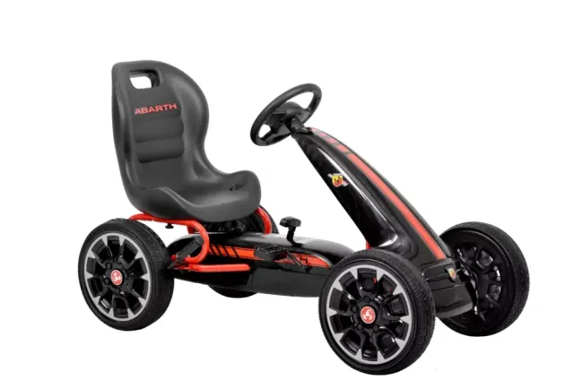 Przejdź do produktu Hecht ABARTH BLACK gokart na pedały czarny gumowe koła i hamulec ręczny, regulowane siedzisko, stabilna konstrukcja, idealny na prezent dla dzieci