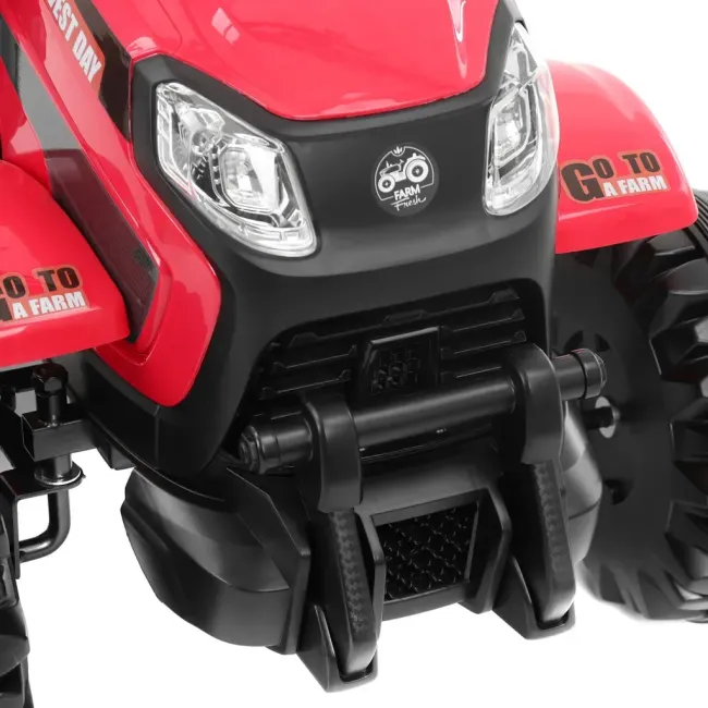 Przejdź do produktu HECHT 50435 RED traktor zabawkowy akumulatorowy dla dzieci 12V 10Ah czerwony, z urządzeniem holowniczym, silnik 2x35 W, MP3 i USB, idealny na prezent