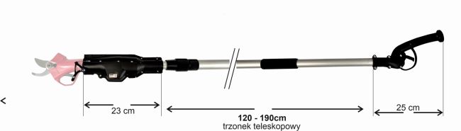 Przejdź do produktu Mastercut ES-1601-EX przedłużka teleskopowa do sekatora do gałęzi ES1601, trzonek 120 - 190 cm