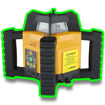 Przejdź do produktu Lamigo Spin 310G 137040 niwelator rotacyjny laserowy z zieloną wiązką, automatyczny, zasięg do 500 m, odporny na pył i wodę, doskonały na zewnątrz i wewnątrz