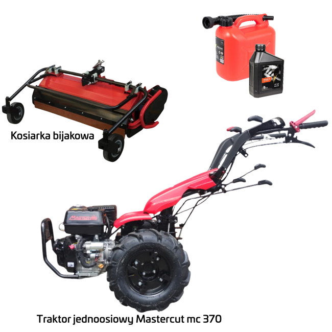 Przejdź do produktu Zestaw Mastercut MC370 + Kosiarka Bijakowa MC370-06 + Kanister + Olej Silnikowy