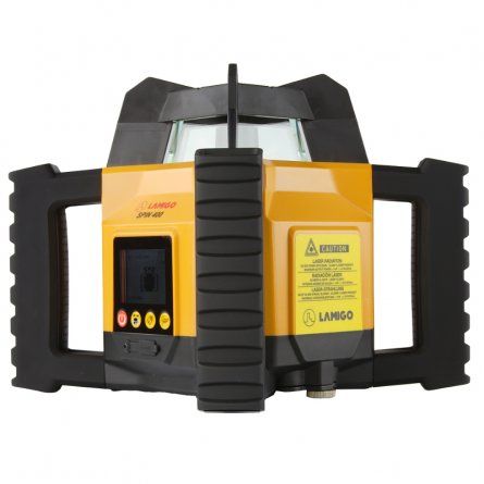 Przejdź do produktu Lamigo Spin 400 136683 niwelator rotacyjny laserowy, wyposażony w czytelny ekran LCD + statyw STLQ3M + łata LTL24, ZESTAW