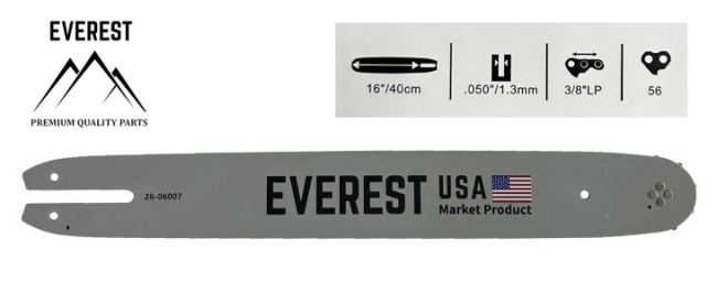 Przejdź do produktu PROWADNICA 16" 3/8LP 1,3mm 56ogn. EVEREST