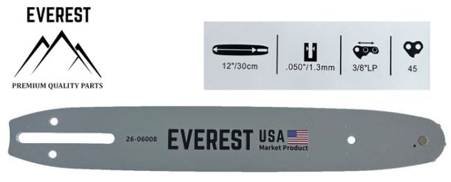 Przejdź do produktu PROWADNICA 12" 3/8LP 1,3mm 45ogn. EVEREST