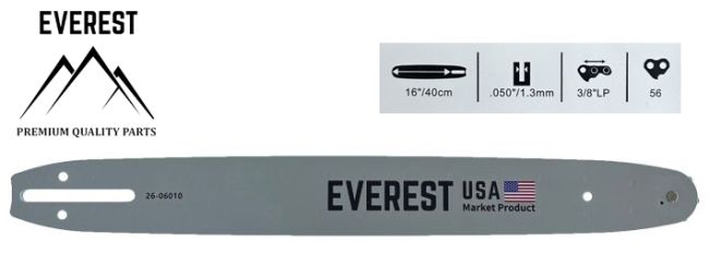 Przejdź do produktu PROWADNICA 16" 3/8LP 1,3mm 56ogn. EVEREST
