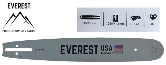 Przejdź do produktu PROWADNICA 15".325 1,5mm 64ogn. EVEREST