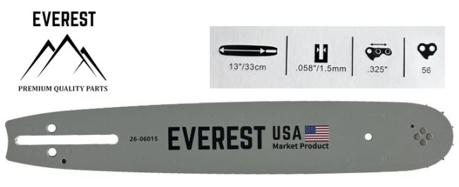 Przejdź do produktu PROWADNICA 13" .325 1,5mm 56ogn. EVEREST