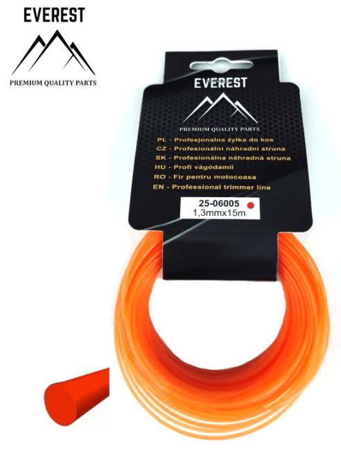 Przejdź do produktu ŻYŁKA TNĄCA OKRĄGŁA 1,3mm 15M EVEREST