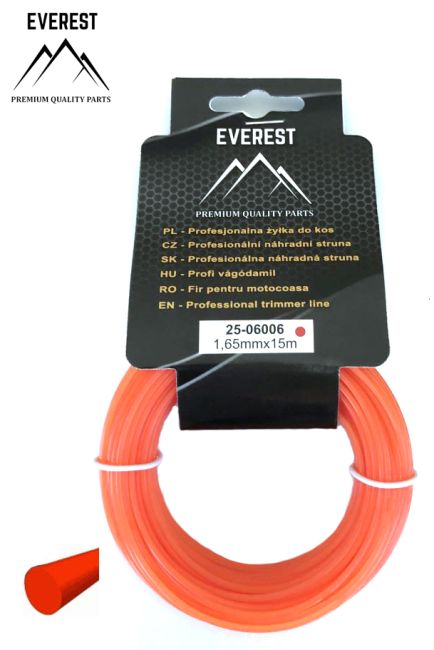 Przejdź do produktu ŻYŁKA TNĄCA OKRĄGŁA 1,65mm 15M EVEREST