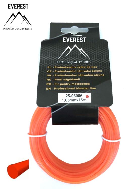 Żyłka tnąca okrągła 1,65 mm 15 m Everest