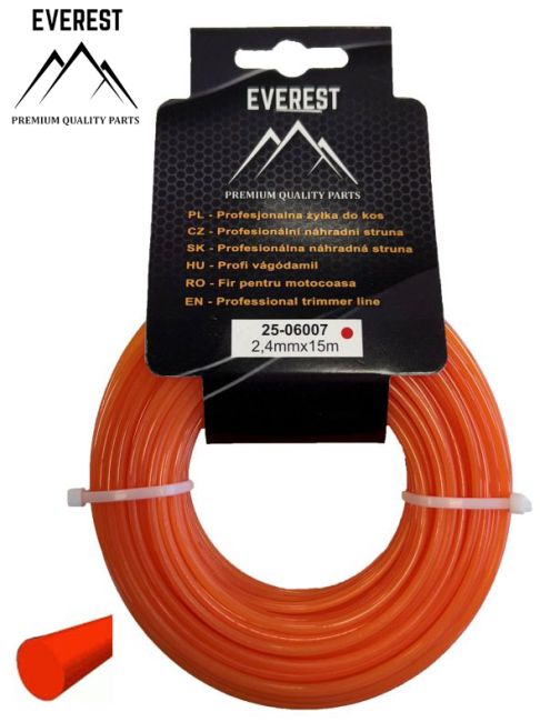 Przejdź do produktu ŻYŁKA TNĄCA OKRĄGŁA 2,4mm 15M EVEREST